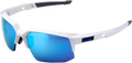 100% Speedcoupe Sunglasses - White - Blue Mirror 61031-000-75