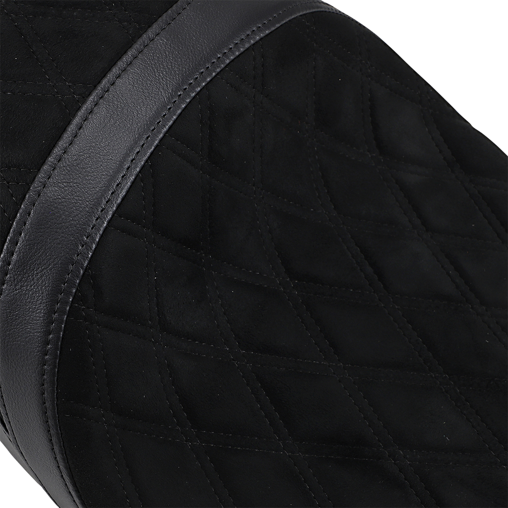 DRAG SPECIALTIES Low Touring Seat - Diamond - Ness Winged Tanks - FL '08-'22 0801-1078