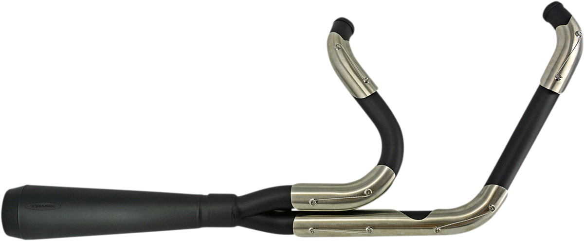 TRASK Assault 2:1 Exhaust - Black/Stainless Steel - '07-'17 Softail TM-5060BK