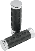 DRAG SPECIALTIES Grips - Hotop - TBW - Chrome/Rubber 0630-0739