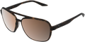 100% Kasia Aviator Sunglasses - Round - Havana - Bronze Polarized 61042-089-49