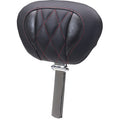 MUSTANG Deluxe Driver Backrest - Diamond - Dark Cherry Stitching - FLT/FLH '23-'25 89460DC