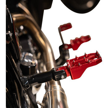 THRASHIN SUPPLY CO. Aggressor Footpegs - Rear- Red TSC-2022-2-D