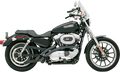 BASSANI XHAUST Radial Sweeper Exhaust - Black - '07-'13 XL XL4-FF12CLB