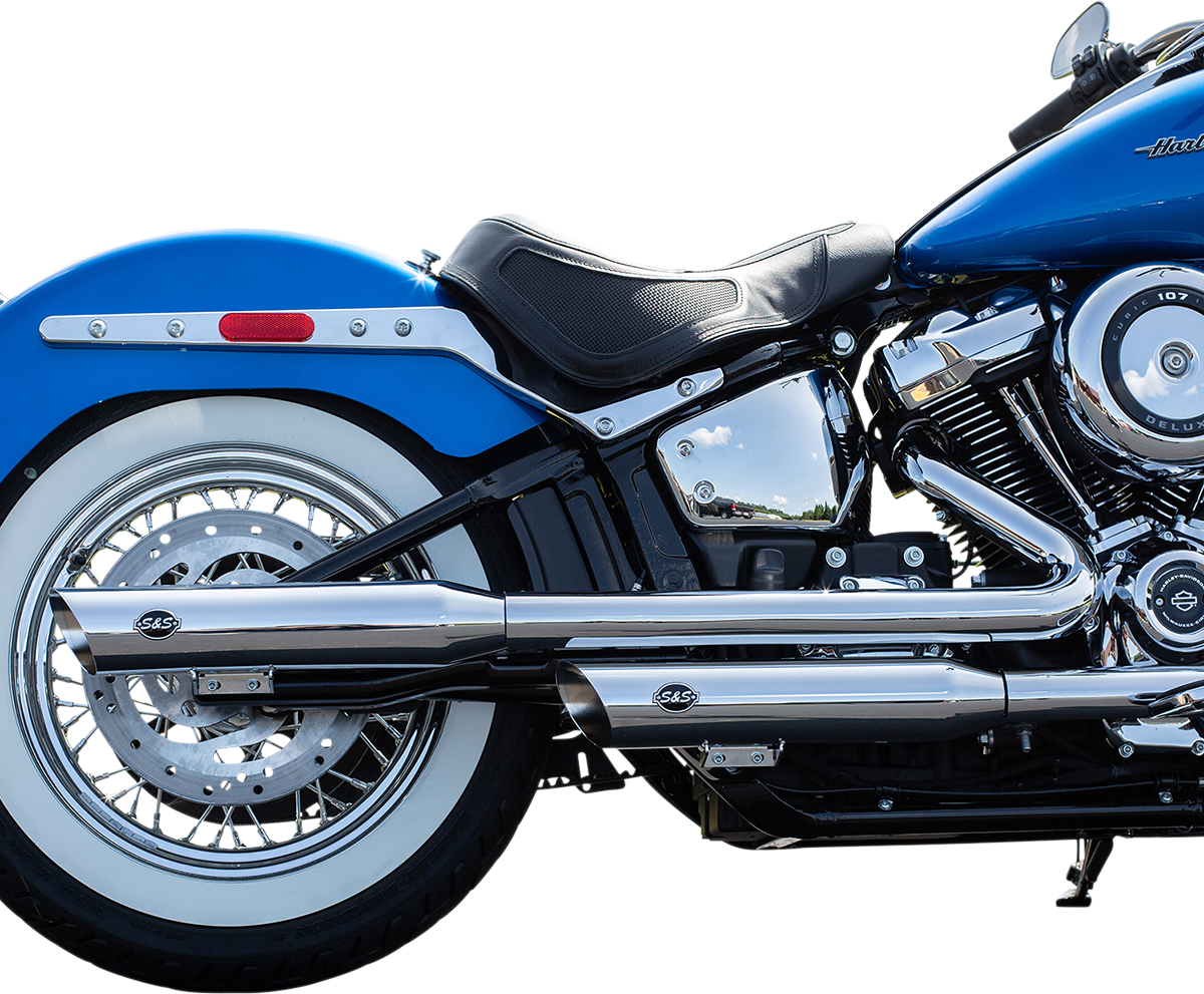 S&S CYCLE Slash Cut Race Mufflers - Chrome 550-0739