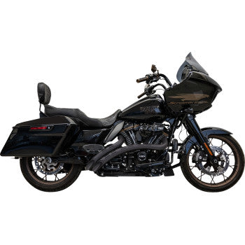 BASSANI XHAUST Sweeper Exhaust System with Slotted Shields - Black 1F22FB