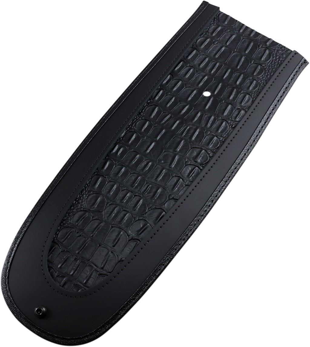DRAG SPECIALTIES Fender Skin - Embossed Faux Gator Leather Center 1405-0136