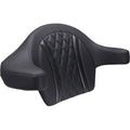 MUSTANG Deluxe Extended Arm Wrap-around Backrest - Diamond - Sky Blue Stitch - FLT/FLH '23-'25 88430SB
