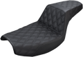 SADDLEMEN Step-Up Seat - Full Lattice Stitch - Black - FXR 882-09-175