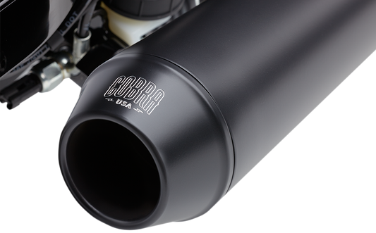 COBRA 4" El Diablo Exhaust - Black 4"MEGAPHONE MUFFLER BODY 6477B