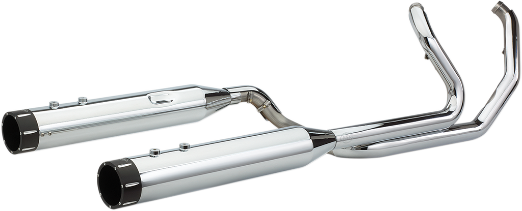 S&S CYCLE El Dorado Dual Exhaust System - Chrome - Black Tracer 550-0701C