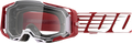 100% Armega Goggles - Oversized Deep Red - Clear 50004-00009