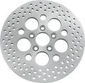 DRAG SPECIALTIES Drilled Brake Rotor - Rear - 11.875" - Touring 06-0177A
