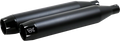 KHROME WERKS 3-1/2" Softail Shredder Slip-On Mufflers - Black 202600