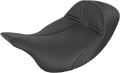 SADDLEMEN Dominator Seat - Low - Solo - Black w/ Gray Stitching - FL '08-'23 808-07B-0042L