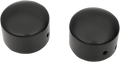 DRAG SPECIALTIES Axle Caps - Black - Front - FLT W16-0331GB