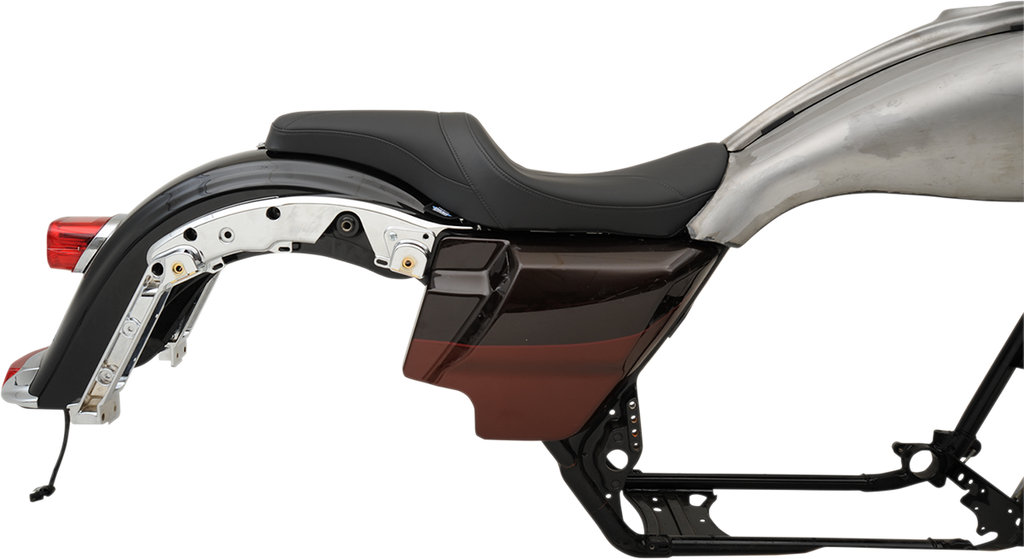 DRAG SPECIALTIES Predator Seat - Mild Stitched - Yaffe Gas Tank - FL '08-'22 0801-1073