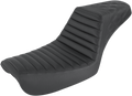 SADDLEMEN Step-Up Seat - Front Tuck-n-Roll/Rear Lattice Stitch - Black - FXD 804-04-176