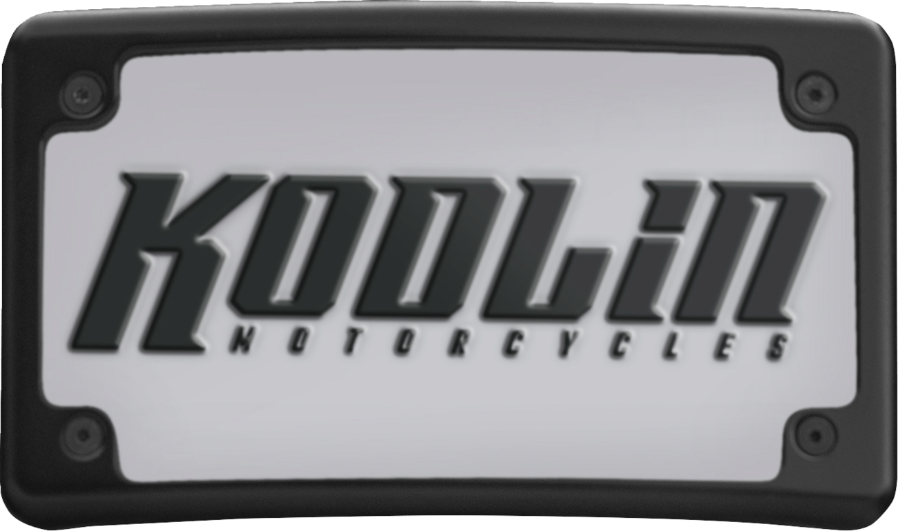 KODLIN MOTORCYCLE License Plate Kit - Curved - Black KUS20100