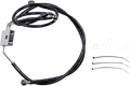 DRAG SPECIALTIES Brake Line - Front - Black - +10" - FXDF '12-'17 612137-10BLK