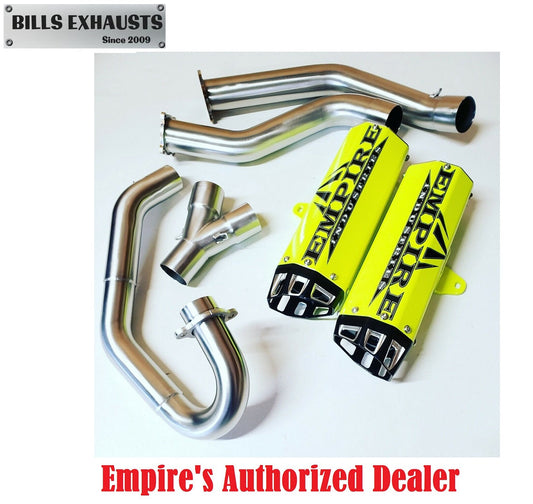 Empire industries raptor 700 15-24 gen 2 dual exhaust full system black