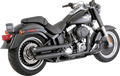 VANCE & HINES 3" Twin Slash Slip-On Mufflers - Black 46343