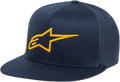 ALPINESTARS Ageless Flat Bill Hat - Navy/Gold - Small/Medium 1035810157059SM