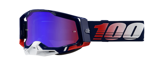 100% Racecraft 2 Goggles - Republic - Red/Blue Mirror 50010-00022