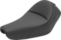 SADDLEMEN Heels Down Solo Seat - With Backrest - Plain - Black 807-11-0041