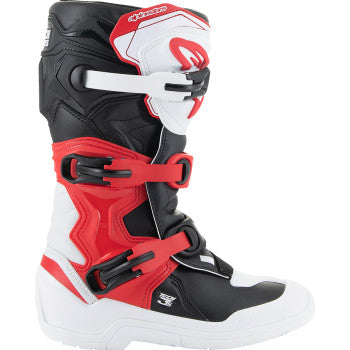 ALPINESTARS Youth Tech3S Boots - White/Black/Red - US 3 2014024-2030-3