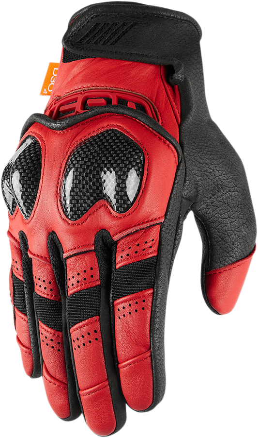 ICON Contra2™ Gloves - Red - Medium 3301-3708