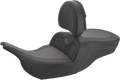 SADDLEMEN Roadsofa Carbon Fiber Seat - With Driver Backrest - Black 897-07-185BR