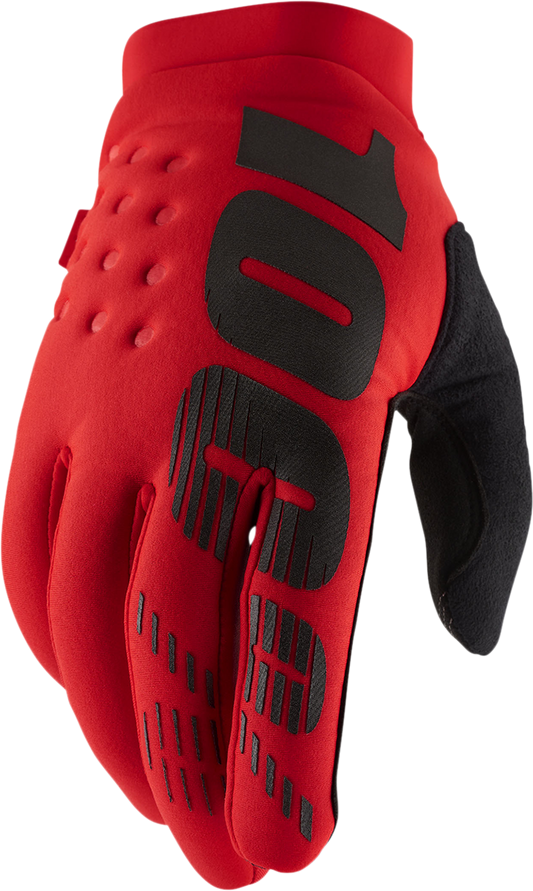 100% Brisker Gloves - Red - Small 10003-00030