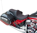 DRAG SPECIALTIES Predator III Seat - Forward Positioning - Double Diamond - Red Stitching - '14-'22 Indian 0810-2272