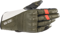 ALPINESTARS Kei Gloves - Forest/Black/White/Fluo Red - Small 3566221-6123-S