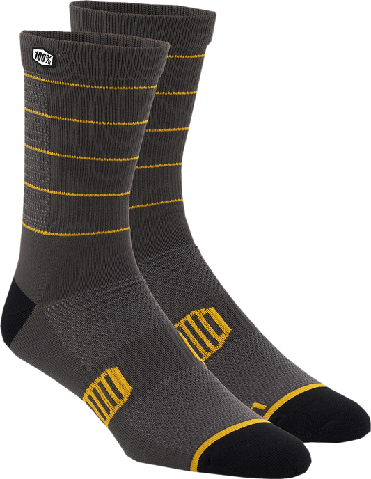 100% Advocate Socks - Charcoal/Mustard - Small/Medium 24017-459-17