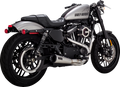 VANCE & HINES 2-into-1 Upsweep Exhaust System - Brushed - Stainless Steel 27327