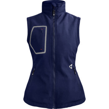 GERBING HEATED CLOTHING Women's 7V Torrid Softshell Heated Vest 2.0 - Navy - Medium GERTVST7VWNM