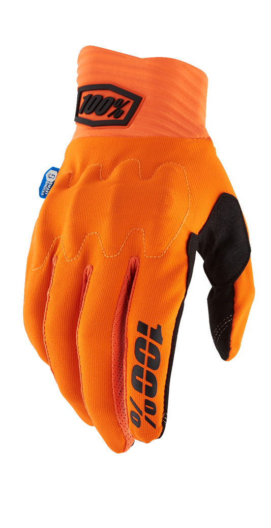 100% Cognito Smart Shock Gloves - Fluorescent Orange - 2XL 10014-00039