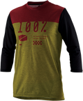 100% Airmatic Jersey - 3/4 Sleeve - Olive - Medium 41313-296-11