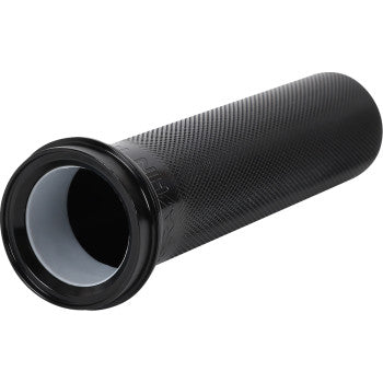 THRASHIN SUPPLY CO. Throttle Tube - Knurled - 1" - TBW - Black TSC-2704-1