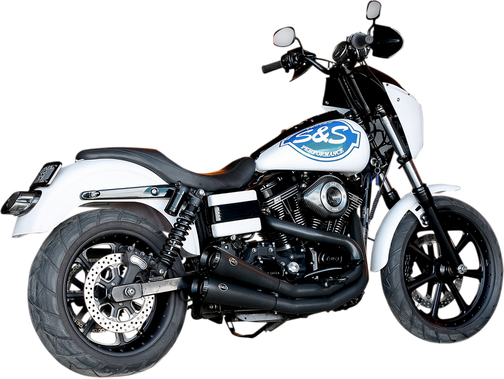 S&S CYCLE Grand National 2:2 Exhaust - Black Low Rider/Street Bob/Super Glide  2006-2017 550-0742