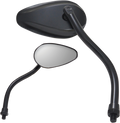 Parts Unlimited Mirror - Teardrop - Black 17062