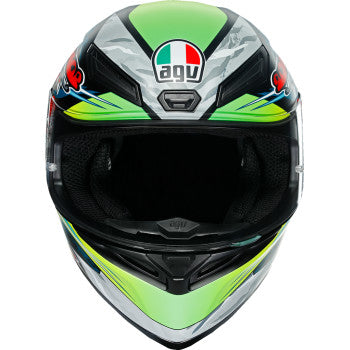 AGV K1 Helmet - Dundee - Matte Lime/Red - Small 210281O2I006105