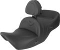 SADDLEMEN Seat - RoadSofa - with Backrest - Black w/ Black Stitching - Heated - GL1800 '01-'10 H01-07-187BRHCT