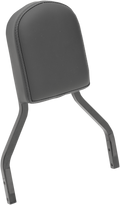 DRAG SPECIALTIES Sissy Bar Pad - Short - Smooth - Black W/Solar Reflective Leather Top Stitch 0822-0299