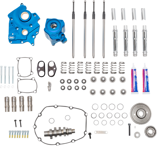 S&S CYCLE Cam Chest Kit with Plate M8 - Gear Drive - Water Cooled - 540 Cam - Chrome Pushrods 310-1117