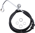 DRAG SPECIALTIES Brake Line - +10" - Black - '15-'17 Softail 618302-10BLK