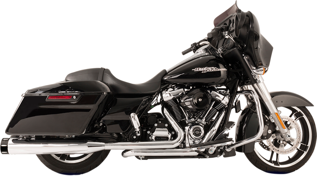 S&S CYCLE El Dorado Dual Exhaust System - Chrome - Black Tracer 550-0701C