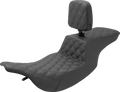 SADDLEMEN Tour Step Up Seat - Rider Backrest - Full Lattice Stitch - FL '97-'07 897-07-195BR
